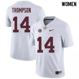NCAA Women's Alabama Crimson Tide #14 Deionte Thompson Stitched College Nike Authentic White Football Jersey AA17C20WD